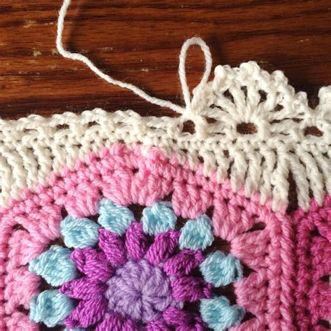 Treble Scallop Edging Free Pattern Crochet Edging Crochet Hexagon