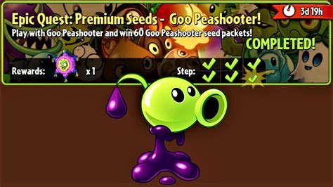 Epic Quest Premium Seeds Goo Peashooter Youtube