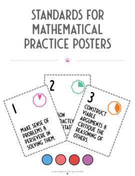 Standards For Mathematical Practice Posters By Opto Math Tpt