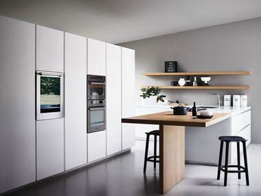 Oak Fitted Kitchen With Island Maxima Composition By Cesar