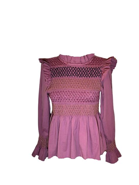 Blusa Nido De Abeja Combinada Rosa