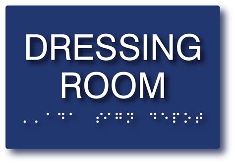 Unisex Dressing Room Ada Signs With Tactile Text And Braille Ada Sign