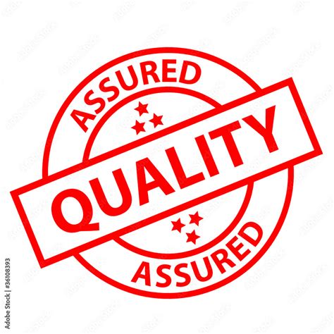 Quality Assured Stamp Reliability Guarantee Satisfaction Stock