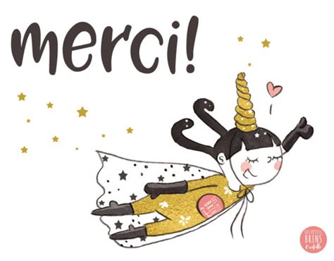 Merci façon super licorne Les Petits Brins d Isabelle illustrations