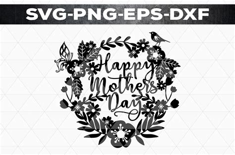 Mothers Day Papercut Template Best Mum Ever Svg Pdf Dxf