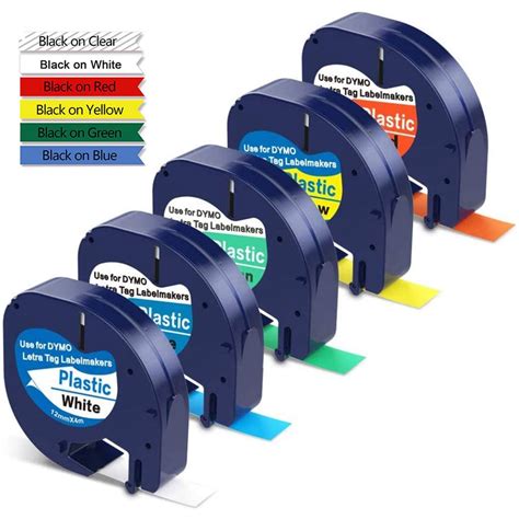 Compatible DYMO LetraTag Label Maker Plastic Tape Refills For Dymo