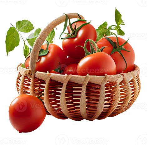 Basket Of Red Tomatoes Png