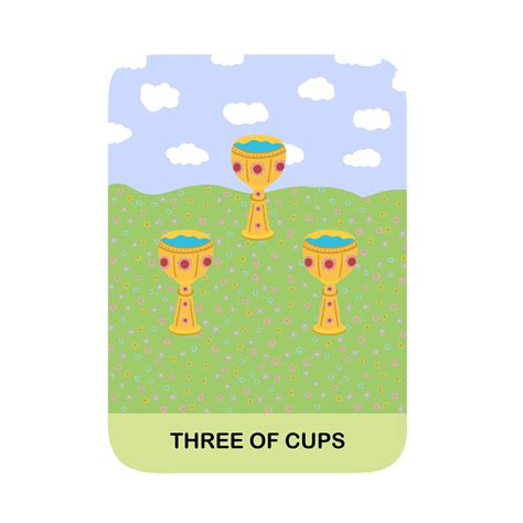 Three Of Cups Tarot Cards Cups Collection 24507239 Png