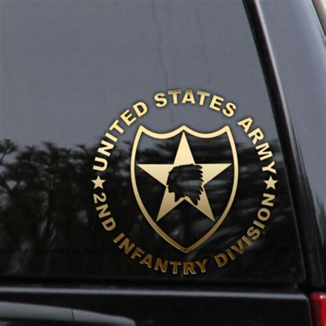 Army 2nd Infantry Division Decal Sticker Veteran Window Laptop Patch