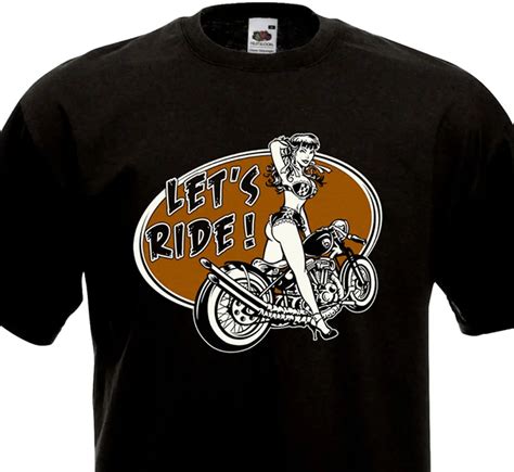 Funny Clothing Casual Short Sleeve Tshirts T Shirt Lets Ride Custom