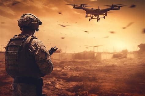 Military Drones Turned Into Effective Weapons Of War Ai Generated Premium Ai Generated Image