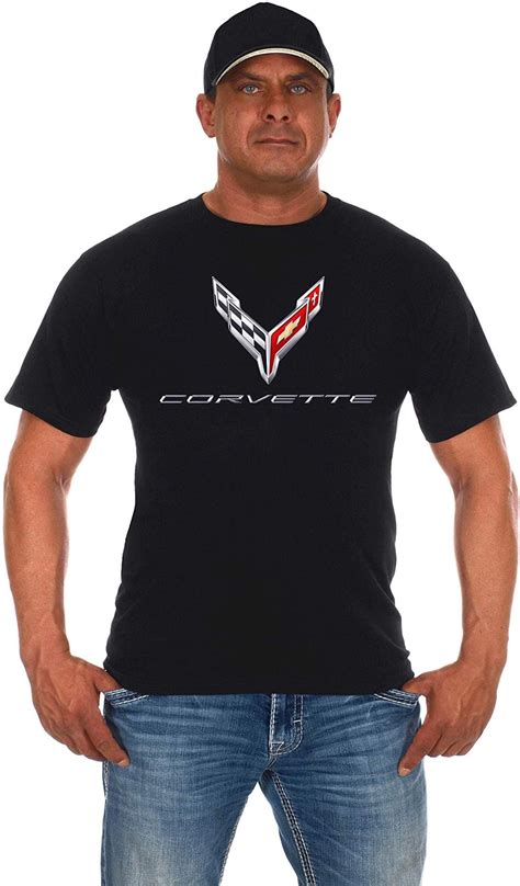 Mens Chevy Corvette T Shirt C8 Series Logo Black Crew Neck Etsy