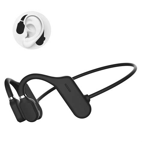 Wireless Bone Conduction Headphones Bluetooth 5.0 Open Ear Sports Headset (Black) - Walmart.com ...