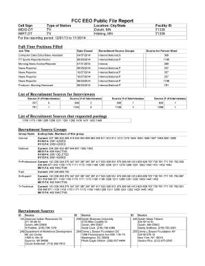 Fillable Online Fcc Eeo Public File Report Fax Email Print Pdffiller