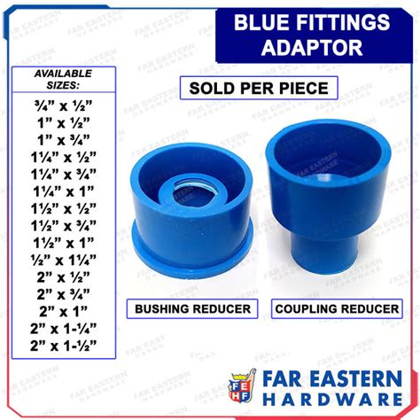 Coupling Reducer Bushing Reducer Pvc Blue Fittings Lazada Ph