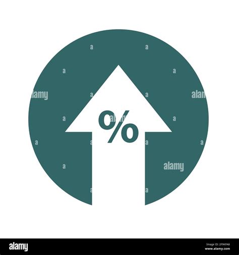 Icono De Porcentaje De Línea Ascendente Porcentaje Flecha Reducción