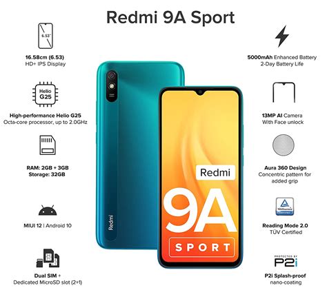 Xiaomi Redmi 9A Sport 32 GB Coral Green 3 GB RAM Online At Best