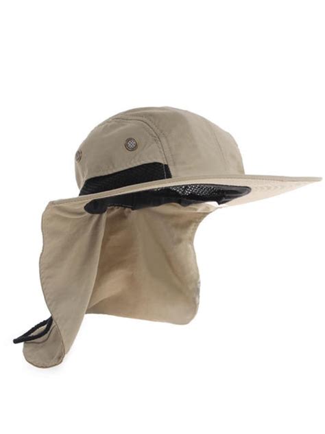 Wsevypo Mens UPF 50 Sun Protection Cap Wide Brim Fishing Hat With Neck