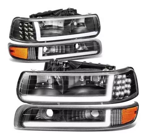 Par Faros Led Chevrolet Silverado 1999 2000 2001 2002 Meses sin interés