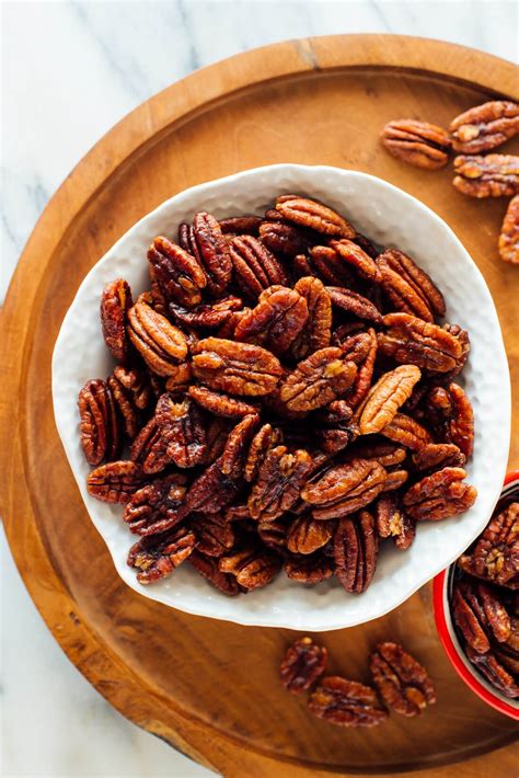 Naturally Sweetened Candied Pecans Recipe Cookie And Kate