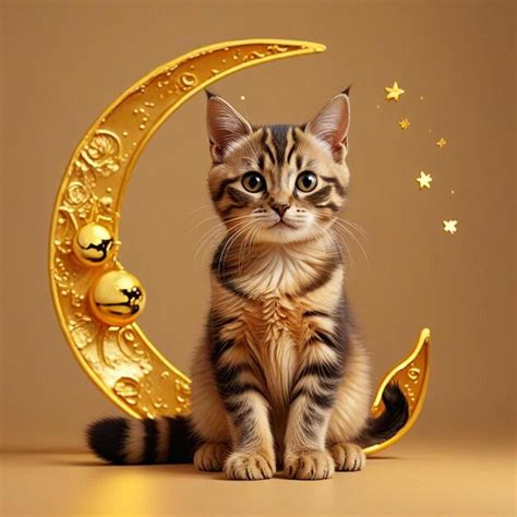 Premium Photo Anime Cat Looking At The Moon On Starry Night