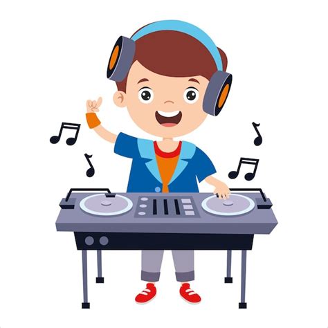 Premium Vector | Cartoon Drawing Of A Dj