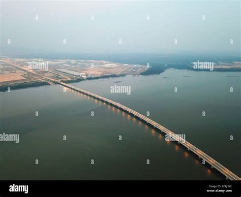 Penang Second Bridge Aerial View Stock Photo Alamy