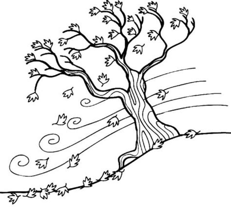 Autumn Wind Coloring Page Turkau