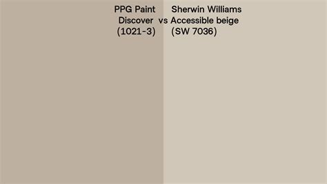 PPG Paint Discover 1021 3 Vs Sherwin Williams Accessible Beige SW