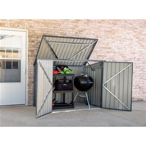 Arrow Storboss Ft X Ft Charcoal Galvanized Steel Storage Shed