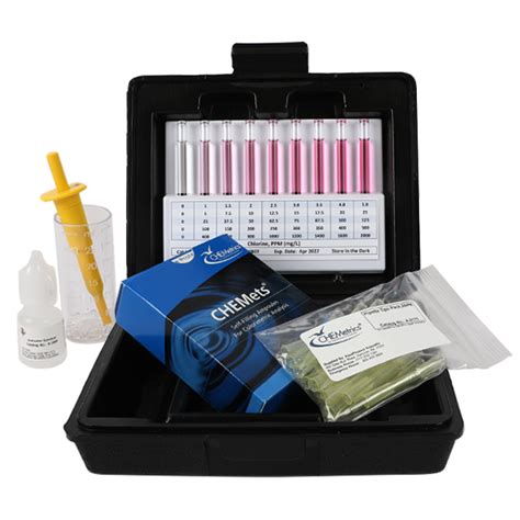 Chlorine Hr Chemets Test Kit Ppm Chemetrics Llc