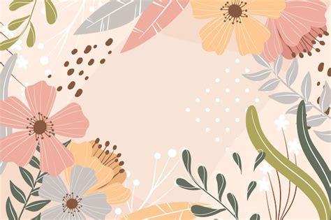 Premium Vector Abstract Floral Background In Flat Design