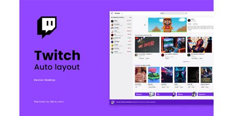 Twitch UI Autolayout Interface Figma Community