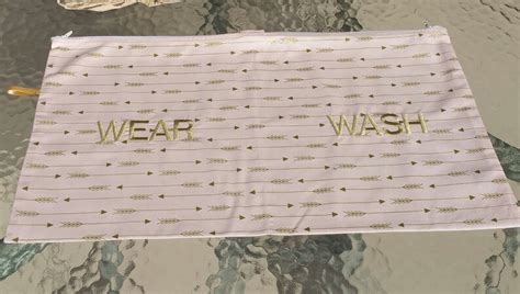 Travel Organizer Lingerie Bag White With Gold Arrows And Etsy