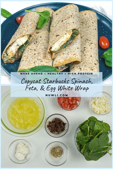 Several Different Types Of Food On A Plate With The Words Copypaat Starbuck S Spinach Feta