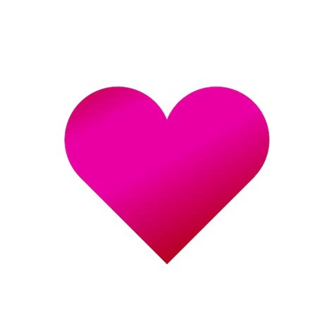 Premium Vector Isolated Pink Heart On White Background Valentine Pink