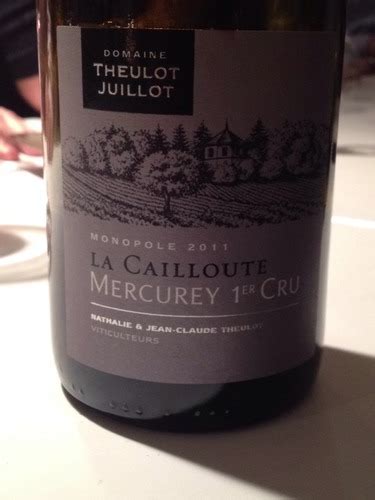 Domaine Juillot Theulot Mercurey 1er Cru La Cailloute Rouge Vivino