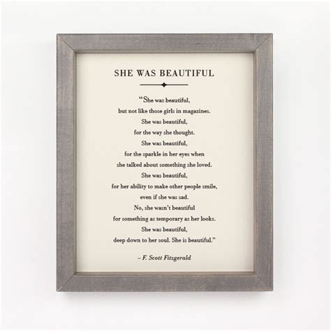 She Was Beautiful F Scott Fitzgerald Quote She Is Beautiful Rustic