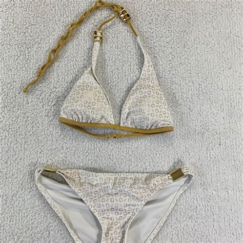 Guess Swim Guess Womens S Whitegold Bikini Poshmark