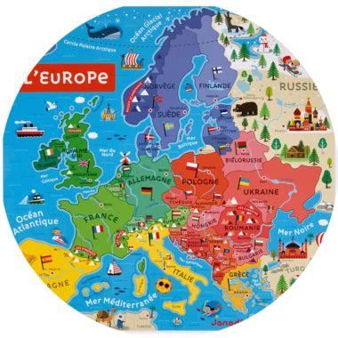 Puzzle Magn Tique Puzzle Europe Carte Ducative Magn Tique Janod