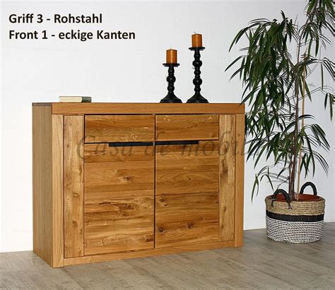 Sideboard X X Cm Horizont Wildeiche Massiv Natur Ge Lt Eckig