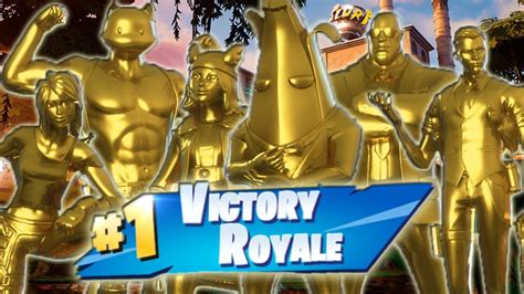 Victoria Con Todas Las Skins De Oro En Fortnite Youtube