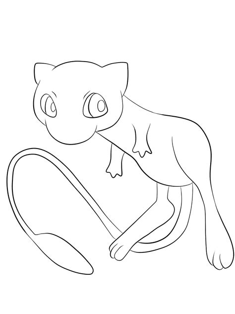 Coloriage Pokémon Mew Gratuit Télécharger Et Imprimer Gratuit Sur