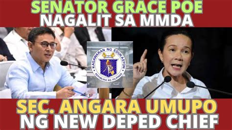 Senator Grace Poe Nagalit Sa Mmda Secretary Sonny Angara Umupo Ng New