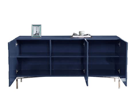 Collette Sideboard Buffet Navy Chrome By Meridian Furniture