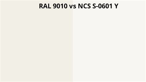 Ral 9010 Vs Ncs S 0601 Y Ral Colour Chart Uk