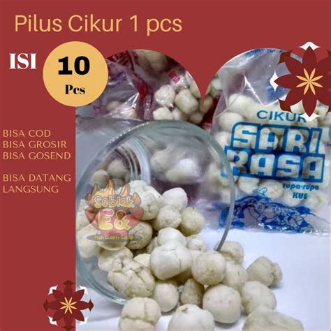 Jual BISA COD Pilus Cikur Atom Sari Rasa Isi 10 Bungkus Toping