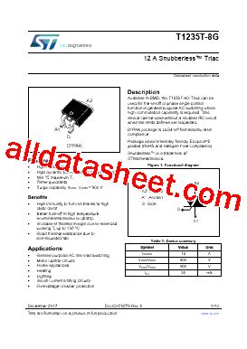 T T G Tr Datasheet Pdf Stmicroelectronics