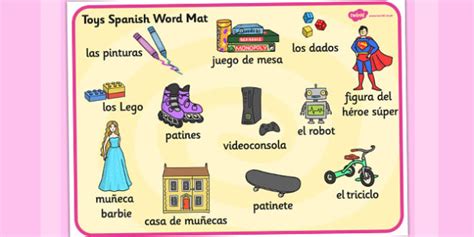 Toys Ks1 Word Mat Spanish Teacher Made