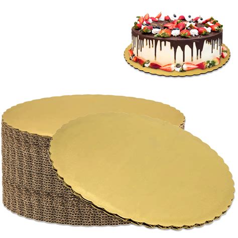 100 Pack Cake Boards 12 Inch Gold Cake Pan Disposable Cake Rounds